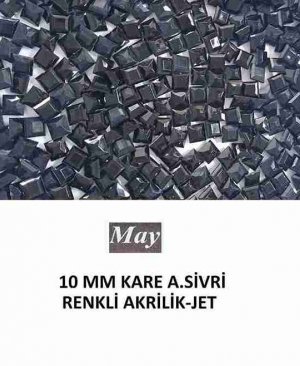 10 MM KARE ALTI SİVRİ RENKLİ AKRİLİK-JET