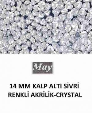 14 MM KALP ALTI SİVRİ RENKLİ AKRİLİK-CRYSTAL