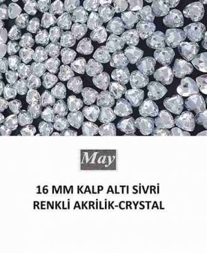 16 MM KALP ALTI SİVRİ RENKLİ AKRİLİK-CRYSTAL
