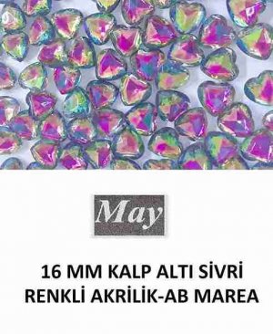 16 MM KALP ALTI SİVRİ RENKLİ AKRİLİK-AB MAREA