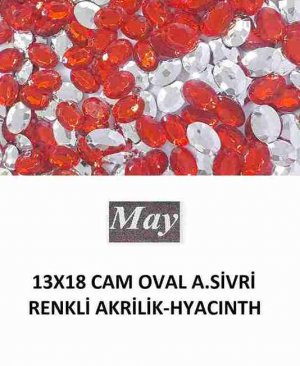 13X18 OVAL ALTI SİVRİ RENKLİ AKRİLİK-HYACINTH