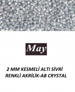 2 MM KESMELİ ALTI SİVRİ RENKLİ AKRİLİK-AB CRYSTAL