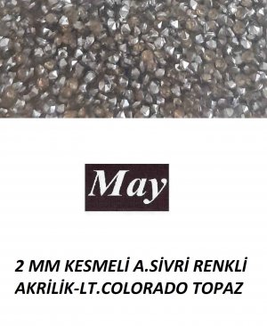 2 MM KESMELİ ALTI SİVRİ RENKLİ AKRİLİK-LT.COLORADO TOPAZ