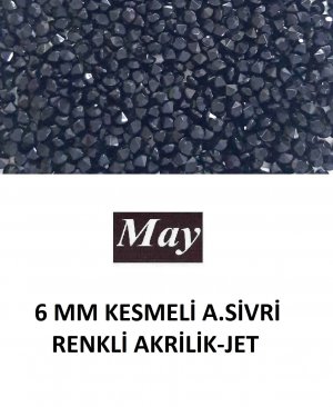 6 MM KESMELİ ALTI SİVRİ RENKLİ AKRİLİK-JET