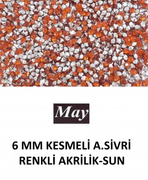 6 MM KESMELİ ALTI SİVRİ RENKLİ AKRİLİK-SUN