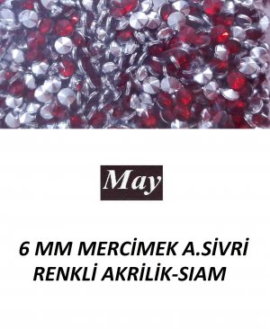 6 MM MERCİMEK ALTI SİVRİ RENKLİ AKRİLİK-SIAM