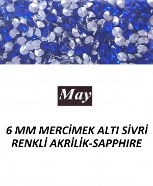 6 MM MERCİMEK ALTI SİVRİ RENKLİ AKRİLİK-SAPPHIRE