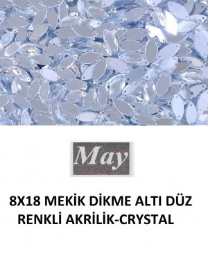 8X18 MEKİK DİKME ALTI DÜZ RENKLİ AKRİLİK-CRYSTAL