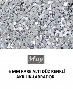 6 MM KARE ALTI DÜZ RENKLİ AKRİLİK-LABRADOR