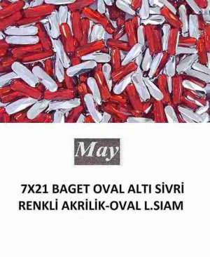 7X21 BAGET OVAL ALTI SİVRİ RENKLİ AKRİLİK-OVAL LIGHT SIAM