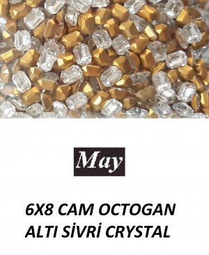 06X08 CAM OCTOGAN ALTI SİVRİ CRYSTAL