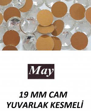 19 MM CAM YUVARLAK KESMELİ ALTI DÜZ CRYSTAL