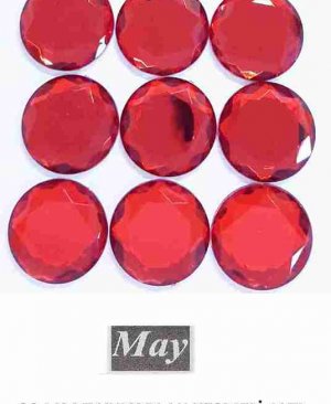 30 MM T.YUVARLAK KESMELİ ALTI DÜZ RENKLİ AKRİLİK-LIGHT SIAM