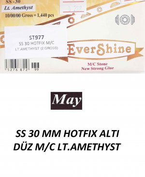 SS 30 MM HOTFIX ALTI DÜZ M/C LT.AMETHYST