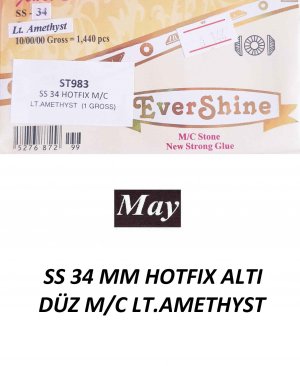 SS 34 MM HOTFIX ALTI DÜZ M/C LT.AMETHYST