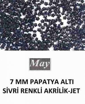 7 MM PAPATYA ALTI SİVRİ RENKLİ AKRİLİK-JET
