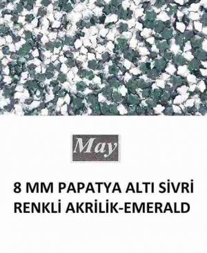 8 MM PAPATYA ALTI SİVRİ RENKLİ AKRİLİK-EMERALD
