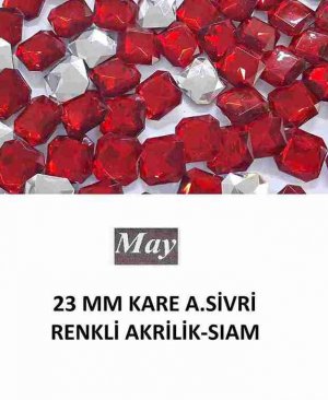 23 MM KARE ALTI SİVRİ RENKLİ AKRİLİK-SIAM