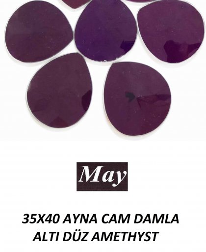 35X40 AYNA CAM DAMLA ALTI DÜZ AMETHYST