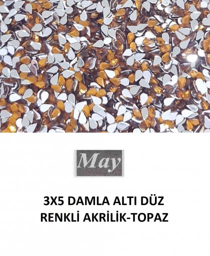 3X5 DAMLA ALTI DÜZ RENKLİ AKRİLİK-TOPAZ