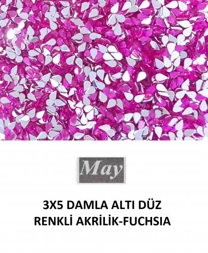 3X5 DAMLA ALTI DÜZ RENKLİ AKRİLİK-FUCHSIA