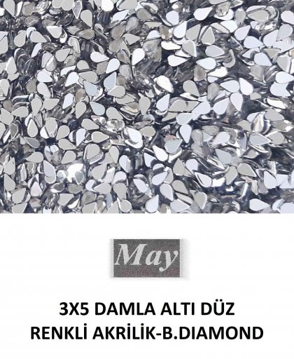 3X5 DAMLA ALTI DÜZ RENKLİ AKRİLİK-B.DIAMOND