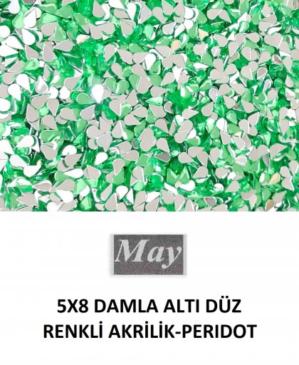5X8 DAMLA ALTI DÜZ RENKLİ AKRİLİK-PERIDOT