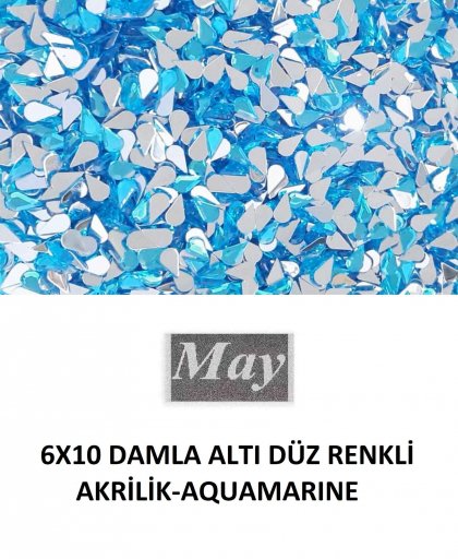 6X10 DAMLA ALTI DÜZ RENKLİ AKRİLİK-AQUAMARINE
