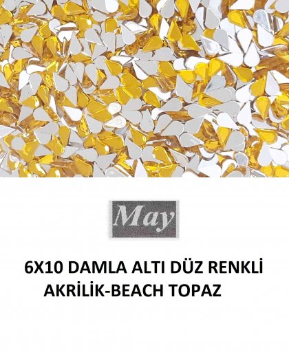 6X10 DAMLA ALTI DÜZ RENKLİ AKRİLİK-BEACH TOPAZ