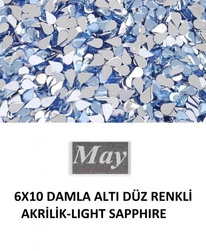 6X10 DAMLA ALTI DÜZ RENKLİ AKRİLİK-LIGHT SAPPHIRE