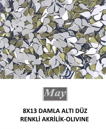 8X13 DAMLA ALTI DÜZ RENKLİ AKRİLİK-OLIVINE