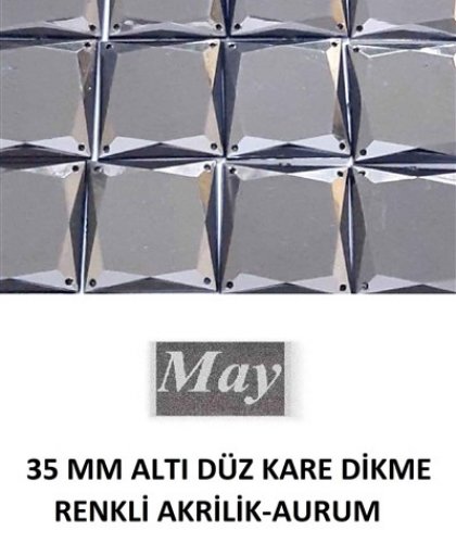 35 MM ALTI DÜZ KARE DİKME RENKLİ AKRİLİK-AURUM