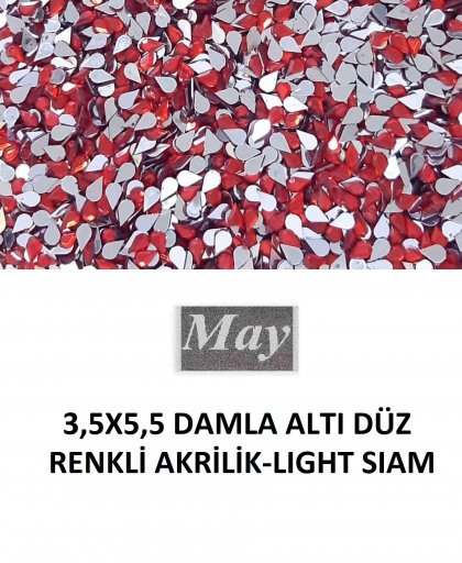3,5X5,5 DAMLA ALTI DÜZ RENKLİ AKRİLİK-LIGHT SIAM
