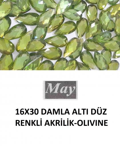 16X30 DAMLA ALTI DÜZ RENKLİ AKRİLİK-OLIVINE