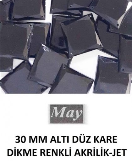 30 MM ALTI DÜZ KARE DİKME RENKLİ AKRİLİK-JET