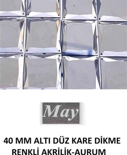 40 MM ALTI DÜZ KARE DİKME RENKLİ AKRİLİK-AURUM